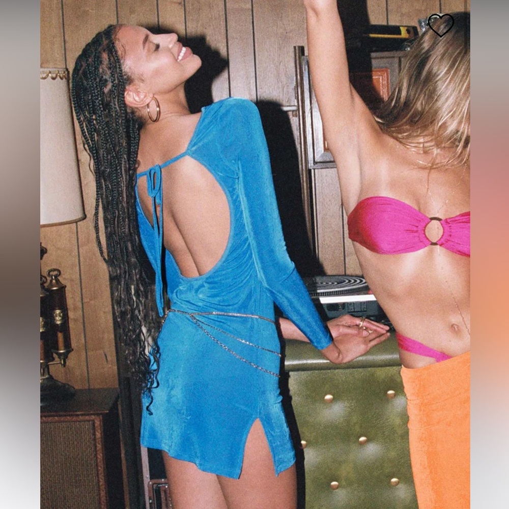 Princess Polly LIONESS Montana Mini Dress Blue